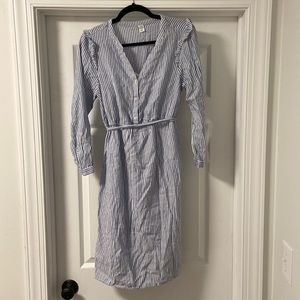 Old Navy blue and white stripe dress size S